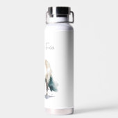 Bouteille D'eau Beauté de l'Arctique : Coutume de Fox d'hiver (Arrière)