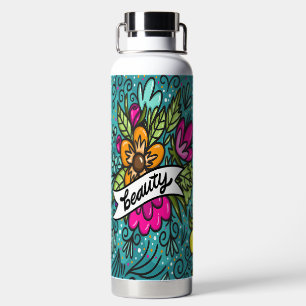 Bouteille D'eau Beauté de l'oreiller avec fleurs