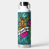 Bouteille D'eau Beauté de l'oreiller avec fleurs (Avant)