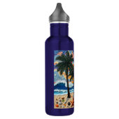 Bouteille D'eau Beautiful Beach Scene with Palm Trees (Gauche)