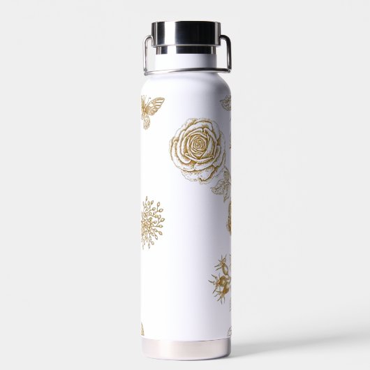 Bouteille D'eau Beaux oiseaux et Roses (Arrière)