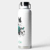 Bouteille D'eau Beaux Roses et papillon (Plage)