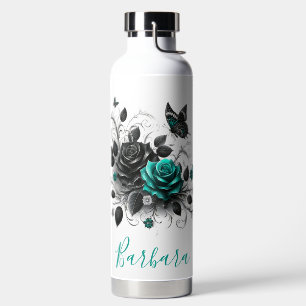 Bouteille D'eau Beaux Roses et papillon