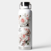 Bouteille D'eau Beaux Roses et papillon (Plage)