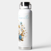 Bouteille D'eau Beaux Roses, marguerites et un Blue Jay (Plage)