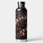 Bouteille D'eau Beaux Roses noirs et bordeaux (Droite)