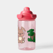 Bouteille D'eau Bébé Animaux Ajouter le nom de l'enfant rose (Salle de sport)