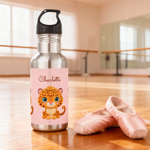 Bouteille D'eau Bébé léopard mignon animaux de safari pour enfants