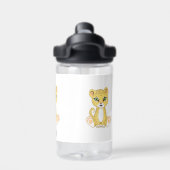 Bouteille D'eau Bébé léopard sauvage mignon sur fond blanc (Salle de sport)