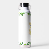 Bouteille D'eau Bébé sauvage mignonne léopard sur blanc (Avant)