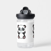 Bouteille D'eau Bébé sauvage mignonne Panda Ours sur blanc (Avant)