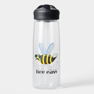 Bouteille D'eau Bee caractère avec mustache lunettes de soleil Bee