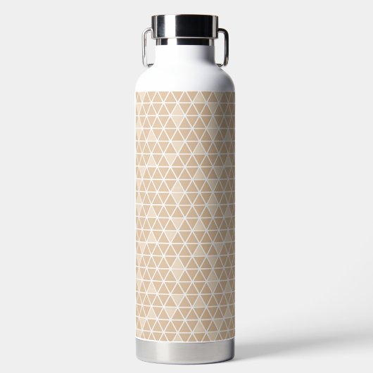 Bouteille D'eau Beige Triangles Pattern Water Bottle (Avant)
