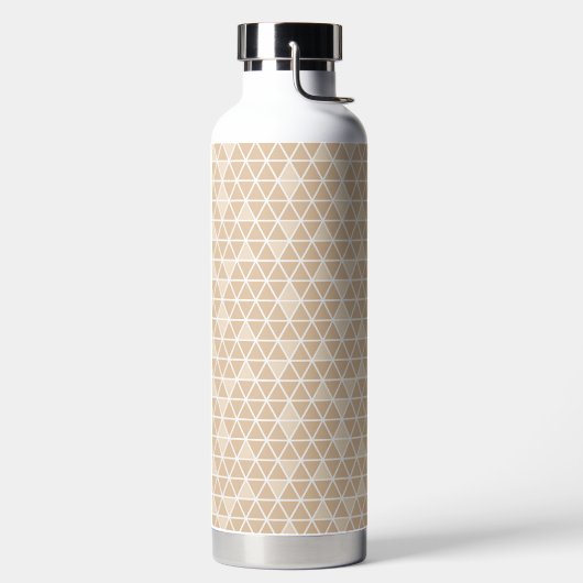 Bouteille D'eau Beige Triangles Pattern Water Bottle (Droite)