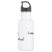 Bouteille D'eau Belge Malinois de délivrance (Dos)