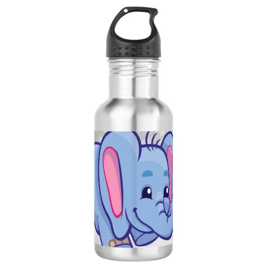 Bouteille D'eau Belle bande dessinée d'éléphant (Devant)