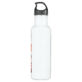 Bouteille D'eau Belle femme méditant sur la plage vierge (Dos)