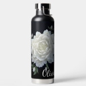 Bouteille D'eau Belle Fleur blanche avec nom (Droite)