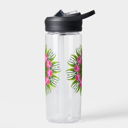 Bouteille D'eau Belle Fleur Mandala Design (Gauche)