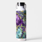 Bouteille D'eau Belle Géode cristalline Améthyste Monogrammé (Avant)