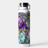 Bouteille D'eau Belle Géode cristalline Améthyste Monogrammé (Arrière)