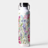 Bouteille D'eau Belle impression florale peinte à la main (Avant)