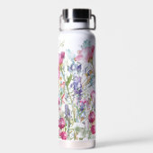 Bouteille D'eau Belle impression florale peinte à la main (Arrière)