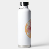 Bouteille D'eau Belle Pêche et couronne de fleurs blanches (Droite)