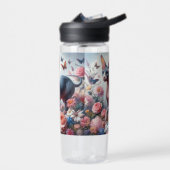 Bouteille D'eau Belle Sphynx Chat & Fleurs (Gauche)