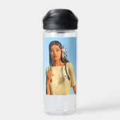 Bouteille D'eau Belle tenue autochtone amérindienne (Arrière)