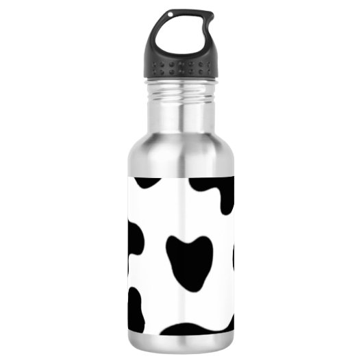 Bouteille D'eau Belle Vache Noire et Blanche (Devant)