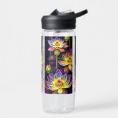 Bouteille D'eau Belles fleurs de Lotus la nuit (Gauche)