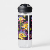 Bouteille D'eau Belles fleurs de Lotus la nuit (Extérieur)