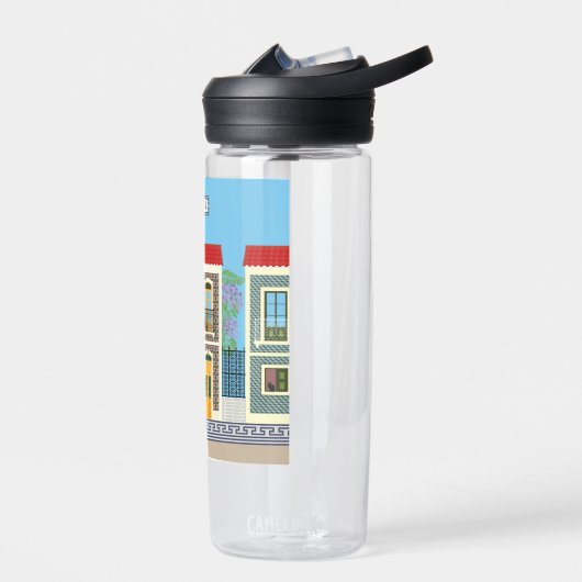Bouteille D'eau Belles maisons portugaises avec tuiles ou azulejos (Gauche)
