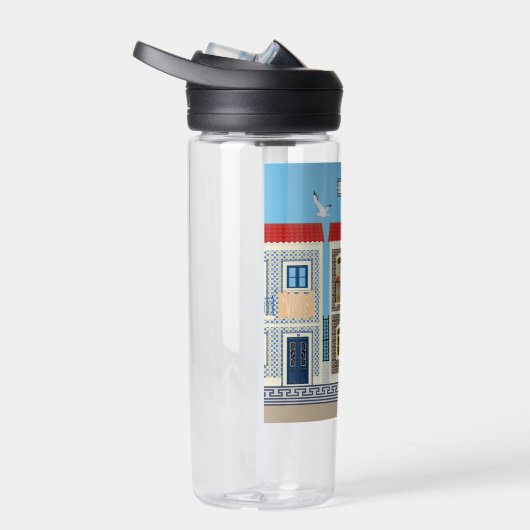 Bouteille D'eau Belles maisons portugaises avec tuiles ou azulejos (Droite)