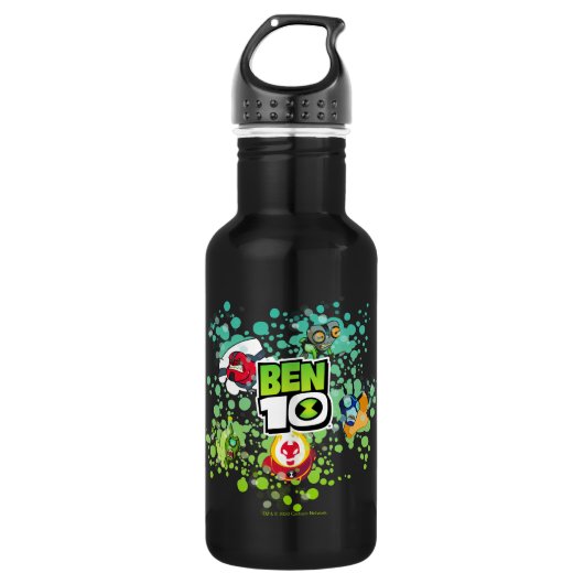 Bouteille D'eau Ben 10 Aliens Formulaires Graphique de bulle (Devant)
