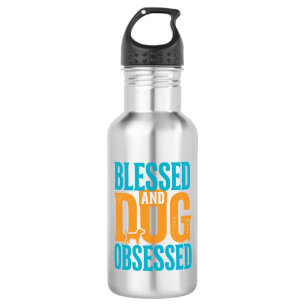 Bouteille D'eau Béni et obsédé de chien Design vintage pour amoure