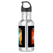 Bouteille D'eau Berger allemand MAMA, Brown bleu sur Dames noir (Dos)