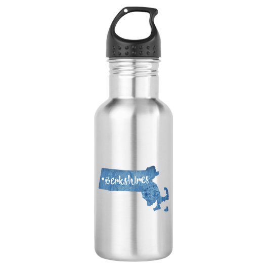 Bouteille D'eau Berkshires Massachusetts Wood Grain (Devant)
