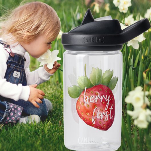 Bouteille D'eau Berry First Cute Strawberry 1ère fête d'anniversai