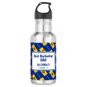 Bouteille D'eau BEST BARBADIAN Barbade Drapeau Customisé (Devant)
