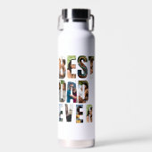 Bouteille D'eau Best Dad Ever | Photo Collage Placeholder Template (Avant)