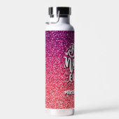 BOUTEILLE D'EAU BEST NANA JAMAIS PARTIES SCINTILLANT TYPOGRAPHIE P (Plage)