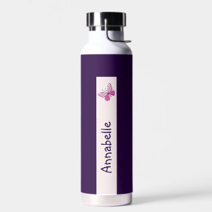 Bouteille D'eau Beurre rose mignon Doodé Votre Nom