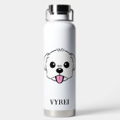 Bouteille D'eau Bichon blanc mignon Frise Chien Stick Sortie (Plage)
