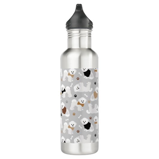 Bouteille D'eau Bichon Frise Bones and Paws Grey (Droite)