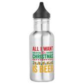 Bouteille D'eau Bières de Noël Design de Boisson de Vacances Drôle (Gauche)