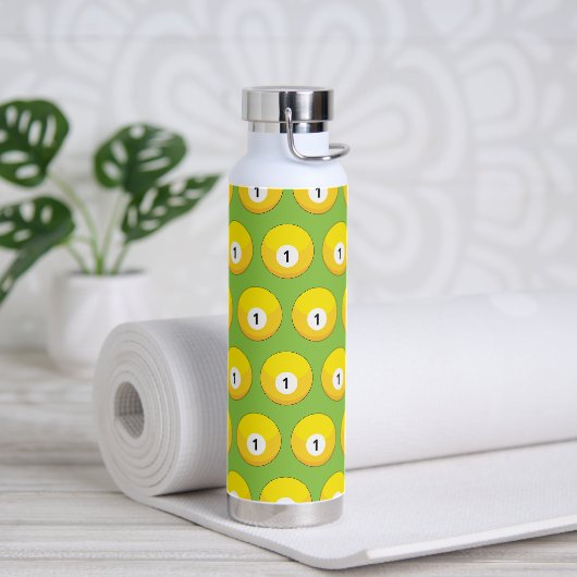 Bouteille D'eau Billard jaune numéro un Motif (Yoga)