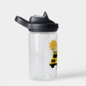 Bouteille D'eau Billet autobus scolaire retour à l'école Nom perso (Arrière Complet)