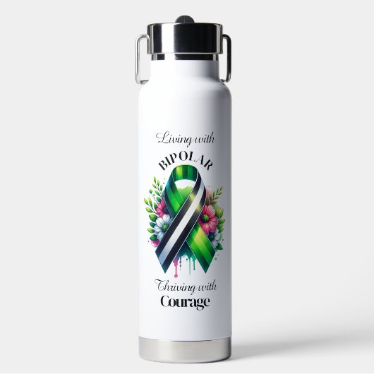 Bouteille D'eau Bipolar Awareness | Thriving with Courage (Salle de sport)